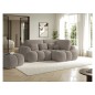Canapé d'angle convertible en tissu bouclette taupe 3-4 places, CORSO, angle droit Canapé d'angle convertible en tissu bouclette taupe 3-4 places, CORSO, angle droit