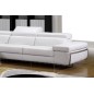 Canapé d'angle en cuir italien 5/6 places GUCI, blanc, angle gauche Canapé d'angle en cuir italien 5/6 places GUCI, blanc, angle gauche