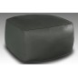 Grand pouf en simili cuir Magnum, gris foncé. Grand pouf en simili cuir Magnum, gris foncé.