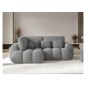 Canapé d'angle convertible en tissu bouclette gris foncé 3-4 places, CORSO, angle gauche Canapé d'angle convertible en tissu bouclette gris foncé 3-4 places, CORSO, angle gauche
