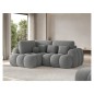 Canapé d'angle convertible en tissu bouclette gris foncé 3-4 places, CORSO, angle gauche Canapé d'angle convertible en tissu bouclette gris foncé 3-4 places, CORSO, angle gauche