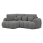 Canapé d'angle convertible en tissu bouclette gris foncé 3-4 places, CORSO, angle gauche Canapé d'angle convertible en tissu bouclette gris foncé 3-4 places, CORSO, angle gauche