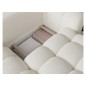 Canapé d'angle convertible en tissu bouclette blanc cassé 3-4 places, CORSO, angle gauche Canapé d'angle convertible en tissu bouclette blanc cassé 3-4 places, CORSO, angle gauche