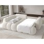 Canapé d'angle convertible en tissu bouclette blanc cassé 3-4 places, CORSO, angle gauche Canapé d'angle convertible en tissu bouclette blanc cassé 3-4 places, CORSO, angle gauche