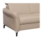 Canapé d'angle convertible en cuir italien luxe 4-5 places, BAROLO, coffre, beige, angle droit Canapé d'angle convertible en cuir italien luxe 4-5 places, BAROLO, coffre, beige, angle droit