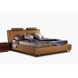 Lit en cuir italien de luxe LIVOURNE 160x200, marron Lit en cuir italien de luxe LIVOURNE 160x200, marron