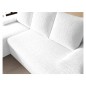 Canapé d'angle convertible - GINI - en tissu bouclette 3/4 places, blanc cassé, réversible