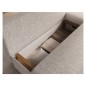 Canapé d'angle convertible - GINI - en tissu bouclette 3/4 places, beige, réversible