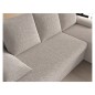 Canapé d'angle convertible - GINI - en tissu bouclette 3/4 places, beige, réversible
