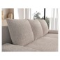 Canapé d'angle convertible - GINI - en tissu bouclette 3/4 places, beige, réversible