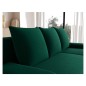 Canapé d'angle convertible - GINI - en velours 3/4 places, vert, réversible Canapé d'angle convertible - GINI - en velours 3/4 places, vert, réversible