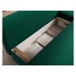 Canapé d'angle convertible - GINI - en velours 3/4 places, vert, réversible Canapé d'angle convertible - GINI - en velours 3/4 places, vert, réversible