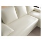 Canapé d'angle convertible - GINI - en velours 3/4 places, beige, réversible