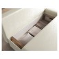 Canapé d'angle convertible - GINI - en velours 3/4 places, beige, réversible