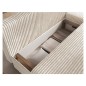 Canapé d'angle convertible - GINI - en velours côtelé 3/4 places, beige, réversible