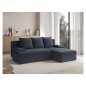 copie de Canapé d'angle convertible - GINI - en velours côtelé 3/4 places, anthracite, réversible copie de Canapé d'angle convertible - GINI - en velours côtelé 3/4 places, anthracite, réversible