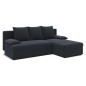 copie de Canapé d'angle convertible - GINI - en velours côtelé 3/4 places, anthracite, réversible copie de Canapé d'angle convertible - GINI - en velours côtelé 3/4 places, anthracite, réversible