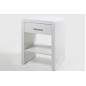 Chevet blanc laqué brillant, design actuel, SULLY