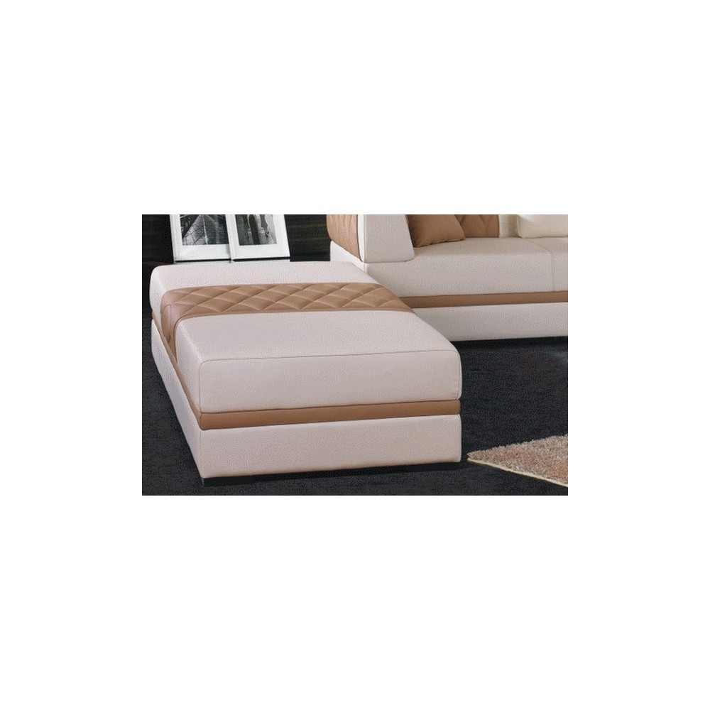 Grand pouf banquette modèle RIVA en cuir italien, Personnalisé Grand pouf banquette modèle RIVA en cuir italien, Personnalisé