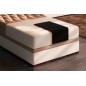 Grand pouf banquette modèle RIVA en cuir italien, Personnalisé Grand pouf banquette modèle RIVA en cuir italien, Personnalisé