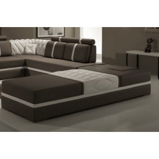 Grand pouf banquette modèle RIVA en cuir italien