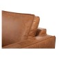 Canapé d'angle convertible cuir italien luxe cognac 4 places, ALAN, coffre, angle gauche Canapé d'angle convertible cuir italien luxe cognac 4 places, ALAN, coffre, angle gauche