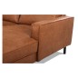 Canapé d'angle convertible cuir italien luxe cognac 4 places, ALAN, coffre, angle droit Canapé d'angle convertible cuir italien luxe cognac 4 places, ALAN, coffre, angle droit
