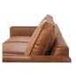 Canapé d'angle convertible cuir italien luxe cognac 4 places, ALAN, coffre, angle droit Canapé d'angle convertible cuir italien luxe cognac 4 places, ALAN, coffre, angle droit