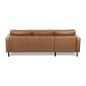 Canapé d'angle convertible cuir italien luxe cuivre 4 places, ALAN, coffre, angle gauche Canapé d'angle convertible cuir italien luxe cuivre 4 places, ALAN, coffre, angle gauche