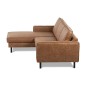 Canapé d'angle convertible cuir italien luxe cuivre 4 places, ALAN, coffre, angle gauche Canapé d'angle convertible cuir italien luxe cuivre 4 places, ALAN, coffre, angle gauche