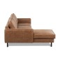 Canapé d'angle convertible cuir italien luxe cuivre 4 places, ALAN, coffre, angle gauche Canapé d'angle convertible cuir italien luxe cuivre 4 places, ALAN, coffre, angle gauche