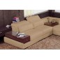 Canapé d'angle en 100% cuir italien 5/6 places SAN FRANCISCO, beige, angle droit Canapé d'angle en 100% cuir italien 5/6 places SAN FRANCISCO, beige, angle droit