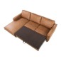 Canapé d'angle convertible cuir italien luxe cuivre 4 places, ALAN, coffre, angle gauche Canapé d'angle convertible cuir italien luxe cuivre 4 places, ALAN, coffre, angle gauche