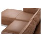 Canapé d'angle convertible cuir italien luxe cuivre 4 places, ALAN, coffre, angle gauche Canapé d'angle convertible cuir italien luxe cuivre 4 places, ALAN, coffre, angle gauche