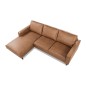 Canapé d'angle convertible cuir italien luxe cuivre 4 places, ALAN, coffre, angle gauche Canapé d'angle convertible cuir italien luxe cuivre 4 places, ALAN, coffre, angle gauche