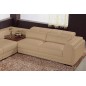 Canapé d'angle en 100% cuir italien 5/6 places SAN FRANCISCO, beige, angle droit Canapé d'angle en 100% cuir italien 5/6 places SAN FRANCISCO, beige, angle droit