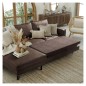 Canapé d'angle convertible cuir italien luxe chocolat 4 places, ALAN, coffre, angle gauche Canapé d'angle convertible cuir italien luxe chocolat 4 places, ALAN, coffre, angle gauche