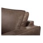 Canapé d'angle convertible cuir italien luxe chocolat 4 places, ALAN, coffre, angle gauche Canapé d'angle convertible cuir italien luxe chocolat 4 places, ALAN, coffre, angle gauche