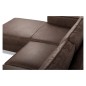 Canapé d'angle convertible cuir italien luxe chocolat 4 places, ALAN, coffre, angle gauche Canapé d'angle convertible cuir italien luxe chocolat 4 places, ALAN, coffre, angle gauche