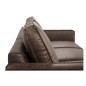 Canapé d'angle convertible cuir italien luxe chocolat 4 places, ALAN, coffre, angle gauche Canapé d'angle convertible cuir italien luxe chocolat 4 places, ALAN, coffre, angle gauche