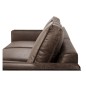 Canapé d'angle convertible cuir italien luxe chocolat 4 places, ALAN, coffre, angle droit Canapé d'angle convertible cuir italien luxe chocolat 4 places, ALAN, coffre, angle droit