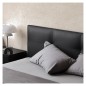 Lit design en cuir italien luxe DRIMO avec sommier à lattes inclus, noir Lit design en cuir italien luxe DRIMO avec sommier à lattes inclus, noir