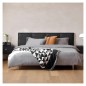 Lit design en cuir italien luxe DRIMO avec sommier à lattes inclus, noir Lit design en cuir italien luxe DRIMO avec sommier à lattes inclus, noir