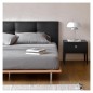 Lit design en cuir italien luxe DRIMO avec sommier à lattes inclus, noir Lit design en cuir italien luxe DRIMO avec sommier à lattes inclus, noir