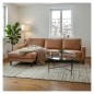 Canapé d'angle convertible cuir italien luxe cognac 4 places, ALAN, coffre, angle gauche Canapé d'angle convertible cuir italien luxe cognac 4 places, ALAN, coffre, angle gauche