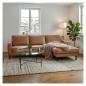 Canapé d'angle convertible cuir italien luxe cognac 4 places, ALAN, coffre, angle droit Canapé d'angle convertible cuir italien luxe cognac 4 places, ALAN, coffre, angle droit