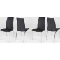 Lot de 4 chaises ASTRIA en cuir artificiel, noir Lot de 4 chaises ASTRIA en cuir artificiel, noir