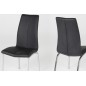 Lot de 4 chaises ASTRIA en cuir artificiel, noir Lot de 4 chaises ASTRIA en cuir artificiel, noir