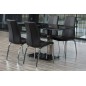 Lot de 4 chaises ASTRIA en cuir artificiel, noir Lot de 4 chaises ASTRIA en cuir artificiel, noir