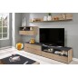 Mur TV design finition chêne et anthracite, YANSEN Mur TV design finition chêne et anthracite, YANSEN